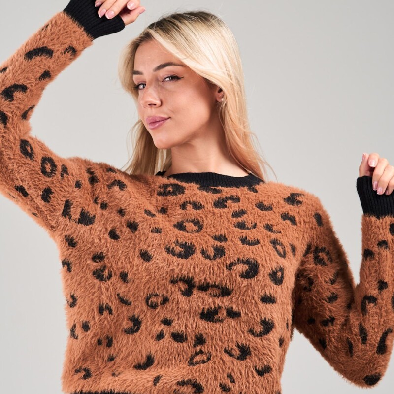 Buzo Animal Print Slowly Brown/black