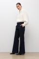 Pantalón flare sastrero azul marino