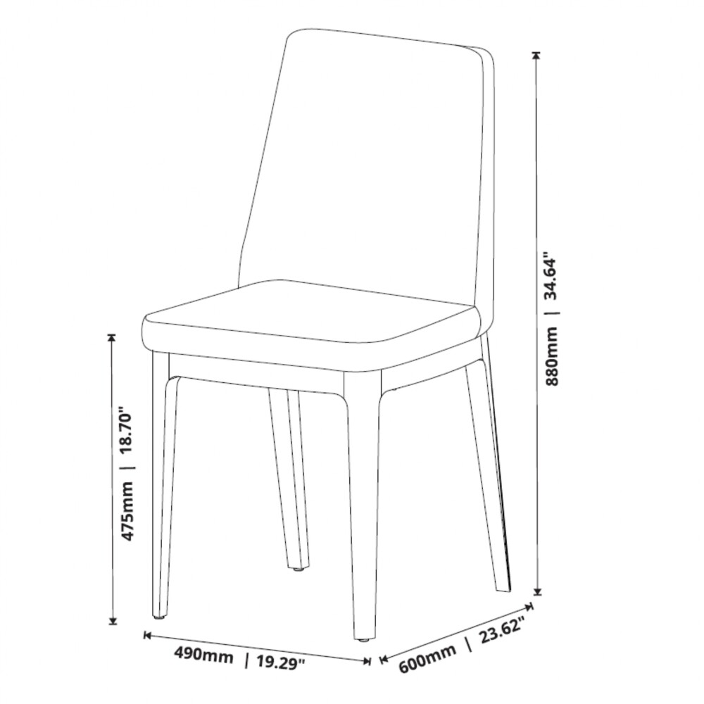 Silla de Comedor City - Línea Manhattan - Cuero sintético Silla de Comedor City - Línea Manhattan - Cuero sintético