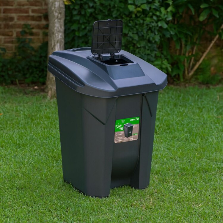 TACHO PAPELERA RESIDUOS 120 LITROS NEGRO