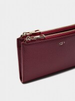 Cartera Doble Con Textura rojo
