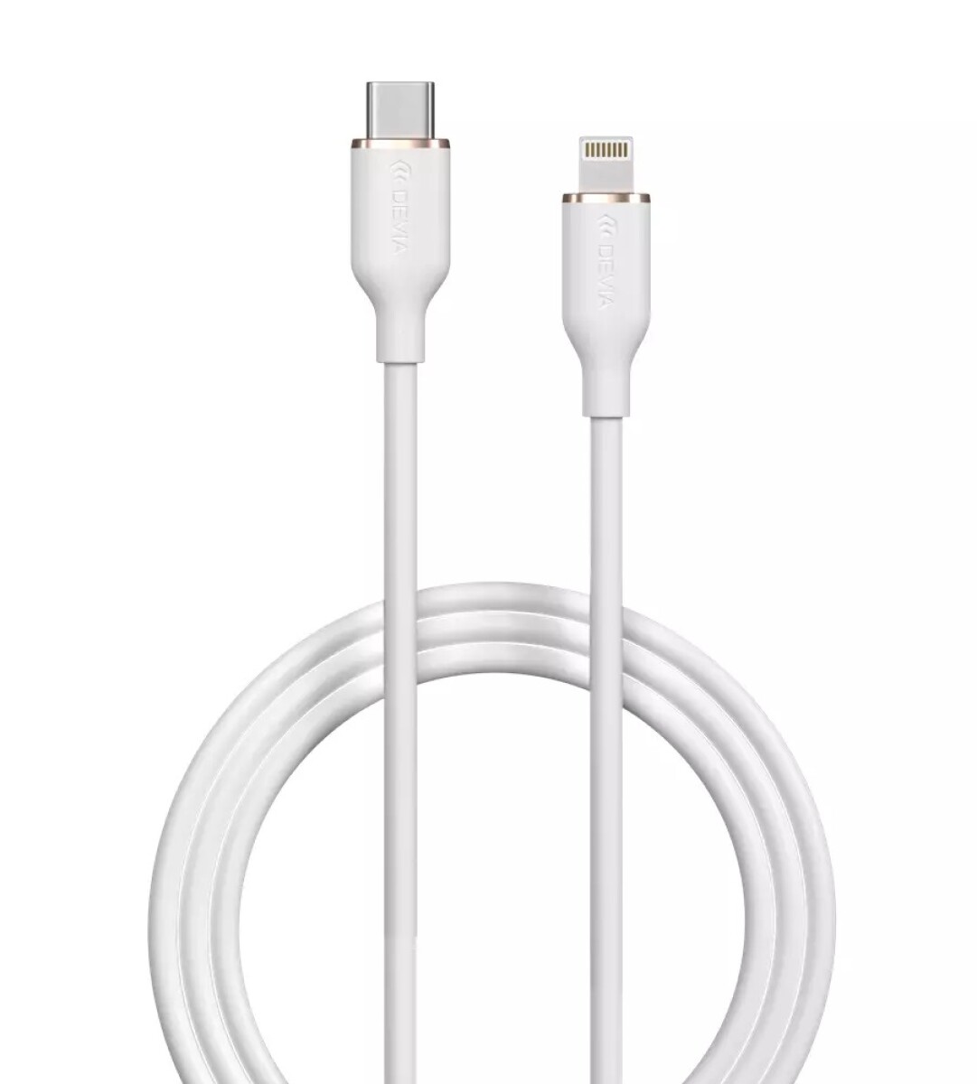 CABLE USB-C A LIGHTNING SILICONE PD 3A 1.2M JELLY SERIES - White 