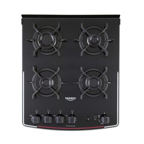 Cocina Dako Supreme Glass 4 Hr Negro Cocina Dako Supreme Glass 4 Hr Negro