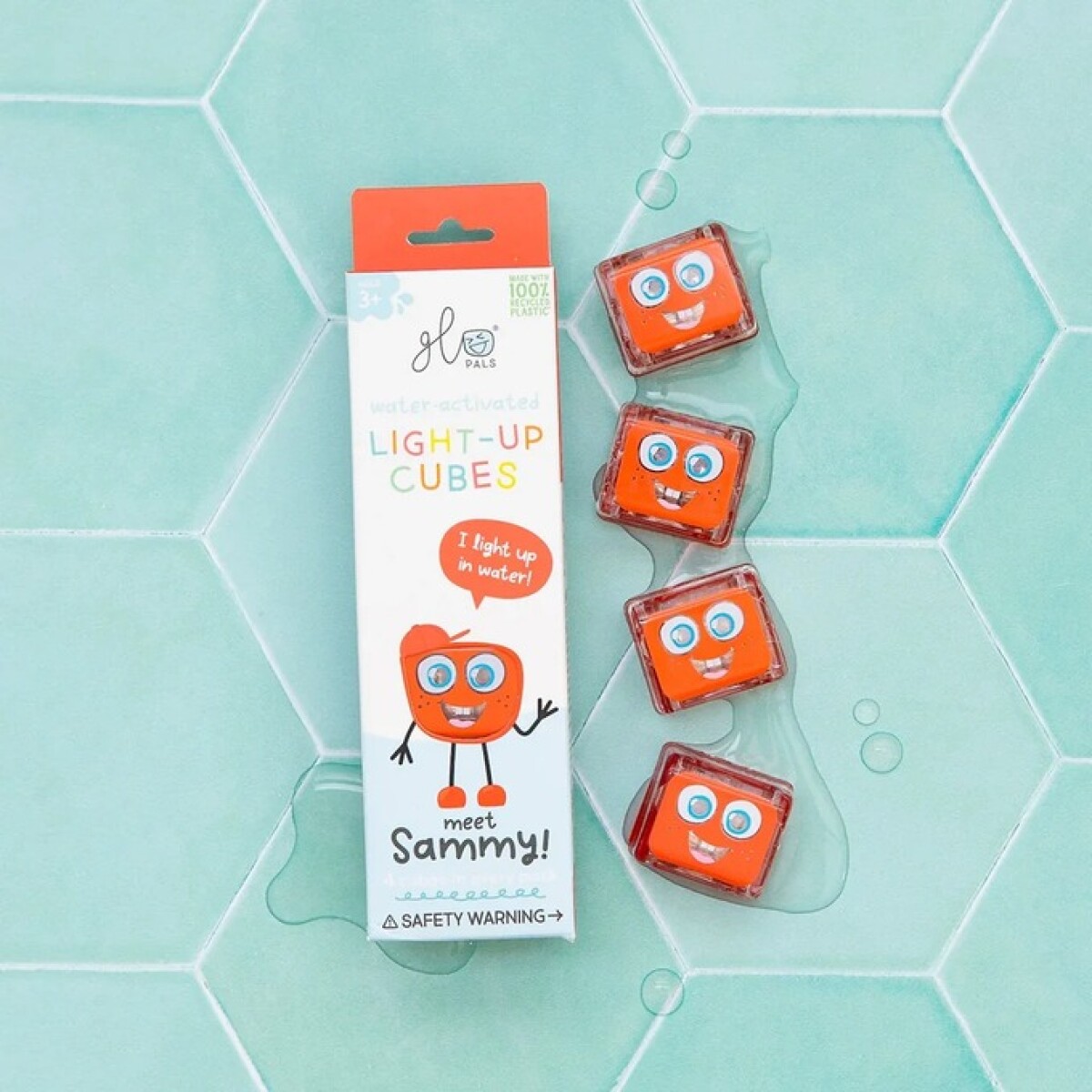 Set x4 GLO PALS cubos sensoriales - rojo 