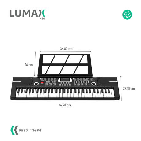 Teclado musical electrónico Órgano instrumento 61 teclas micrófono Teclado musical electrónico Órgano instrumento 61 teclas micrófono