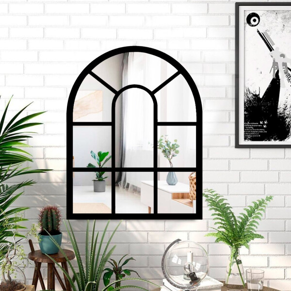 Espejo Ventana Medio Punto 90 X 60 Cm ESPEJO M.PUNTO DIVIDIDO 90X60 F-M-01