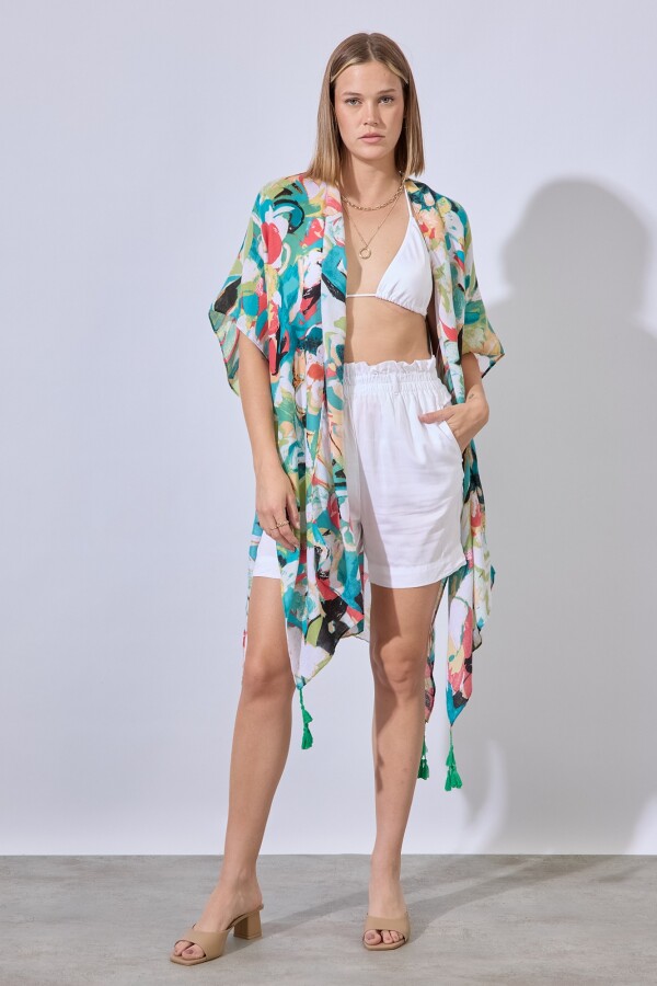 Kimono Print MULTI/VERDE