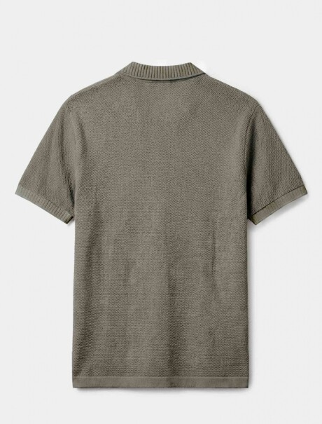POLO TEXTURIZADO DE MANGA CORTA VERDE