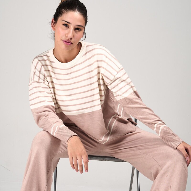 Buzo dama tejido slowly Beige