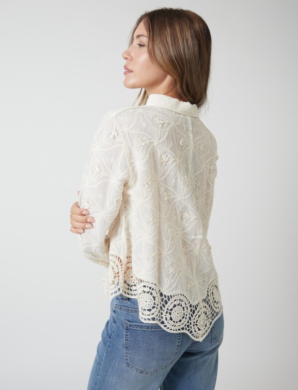 Camisa Broderie CRUDO