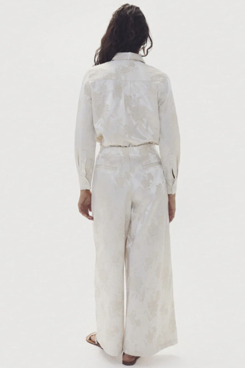 CULOTTE BROCADE PANTS Crema