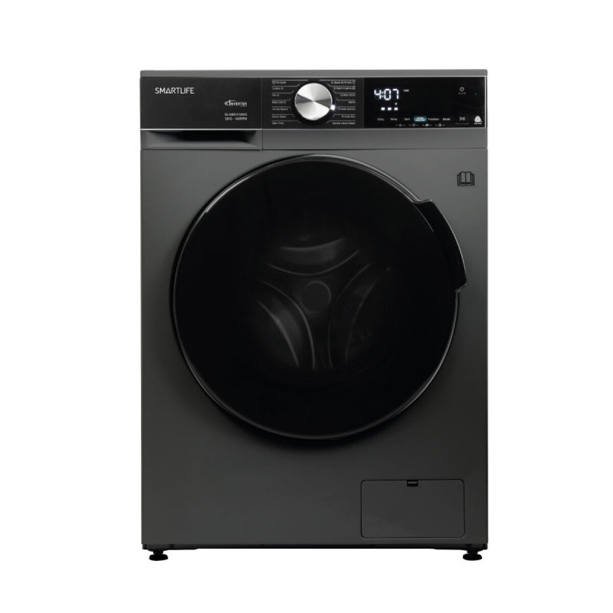 Lavarropas Smartlife Carga Frontal 12 KG Inverter - 1400 Rpm SL-WMI121400G 