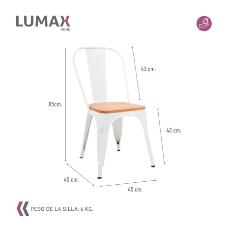 Silla Tolix Metálica pack 2 unidades Vintage Blanco