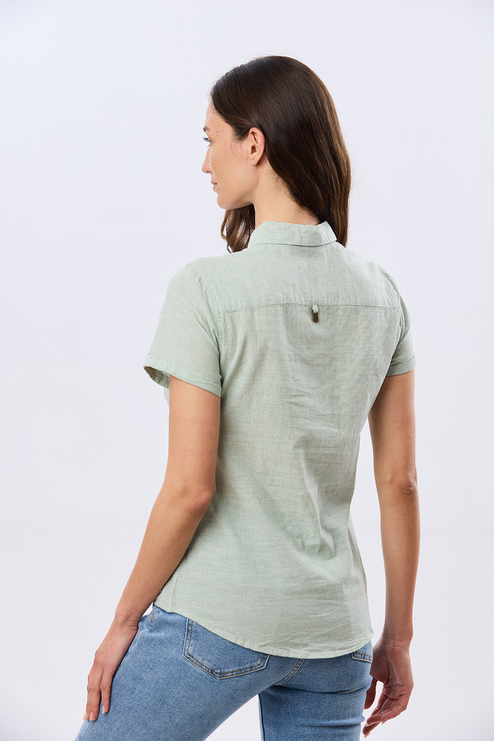 CAMISA DE LINO Menta