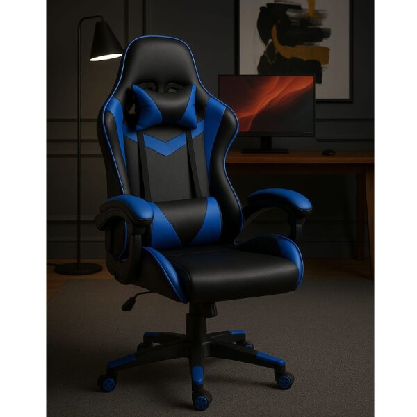 SILLA DE ESCRITORIO GAMER OC-815 - NEGRA/AZUL SILLA DE ESCRITORIO GAMER OC-815 - NEGRA/AZUL