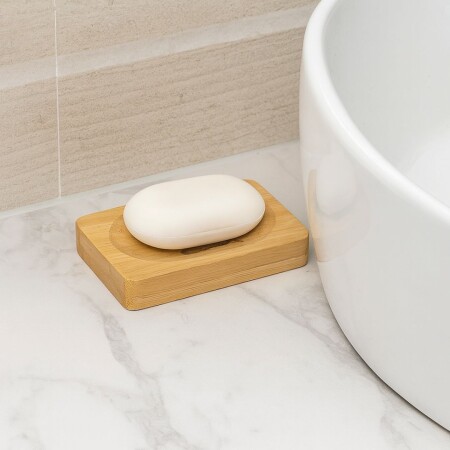 JABONERA DE BAMBU RECTANGULAR 12,5X8CM JABONERA DE BAMBU RECTANGULAR 12,5X8CM