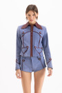 CHAQUETA ROSE Celeste