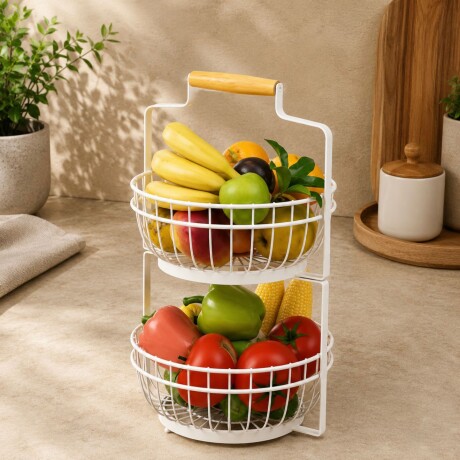 Frutera Doble Piso Metálica Alto 45cm x Ancho 27cm Frutera Doble Piso Metálica Alto 45cm x Ancho 27cm