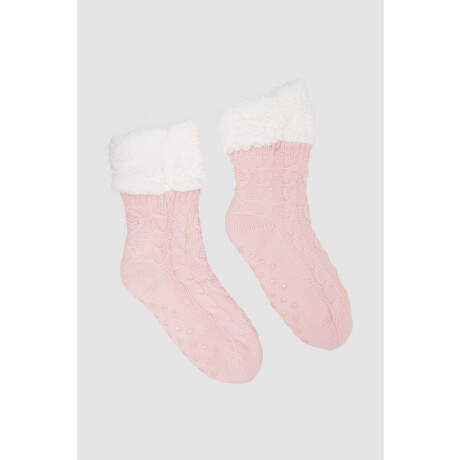 Medias damas chenille ochos Rosado