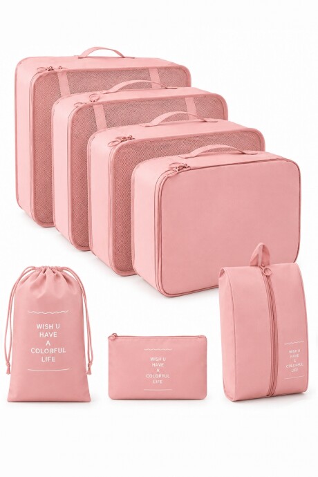 Set de Viaje 7 Piezas Rosado
