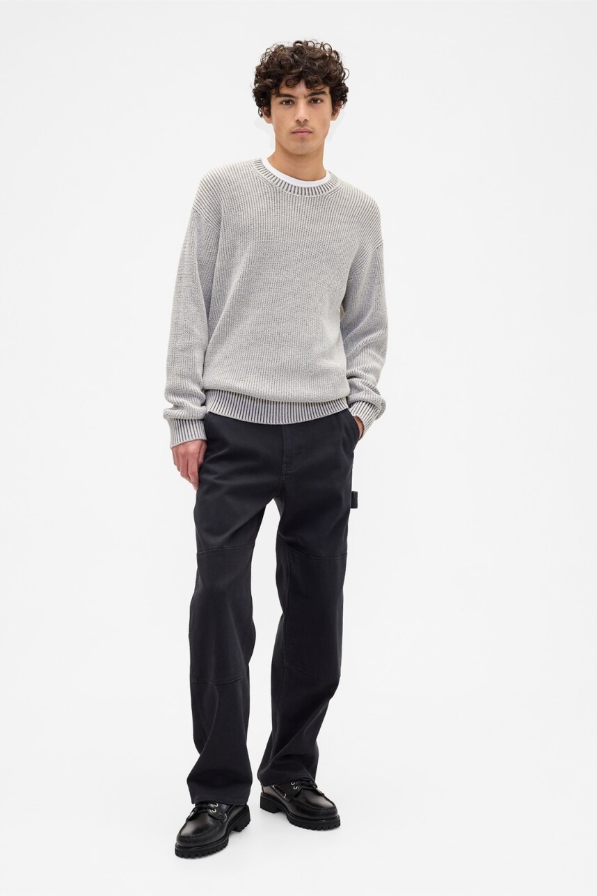 Buzo Rib Hombre Light Grey 1