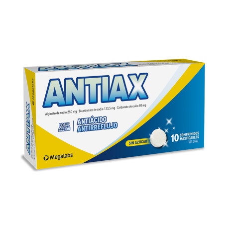 Antiax 10 Comprimidos Masticables | Neutraliza la Acidez con Acción Inmediata Antiax 10 Comprimidos Masticables | Neutraliza la Acidez con Acción Inmediata