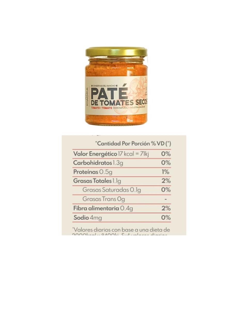 PATÉ DE TOMATES SECOS 175GRS 