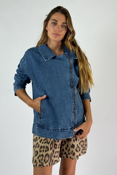 CAMPERA CRETA JEAN Azul