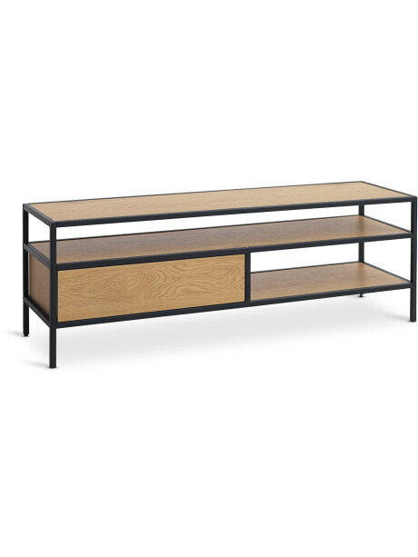 Mueble TV TRAPPEDAL roble/negro Mueble TV TRAPPEDAL roble/negro