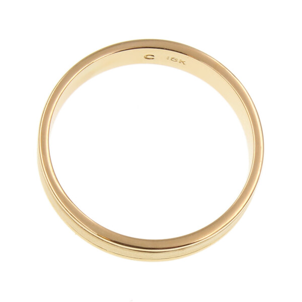 Par de alianzas de oro amarillo 18k satinado y brillo de 4.5mm Par de alianzas de oro amarillo 18k satinado y brillo de 4.5mm