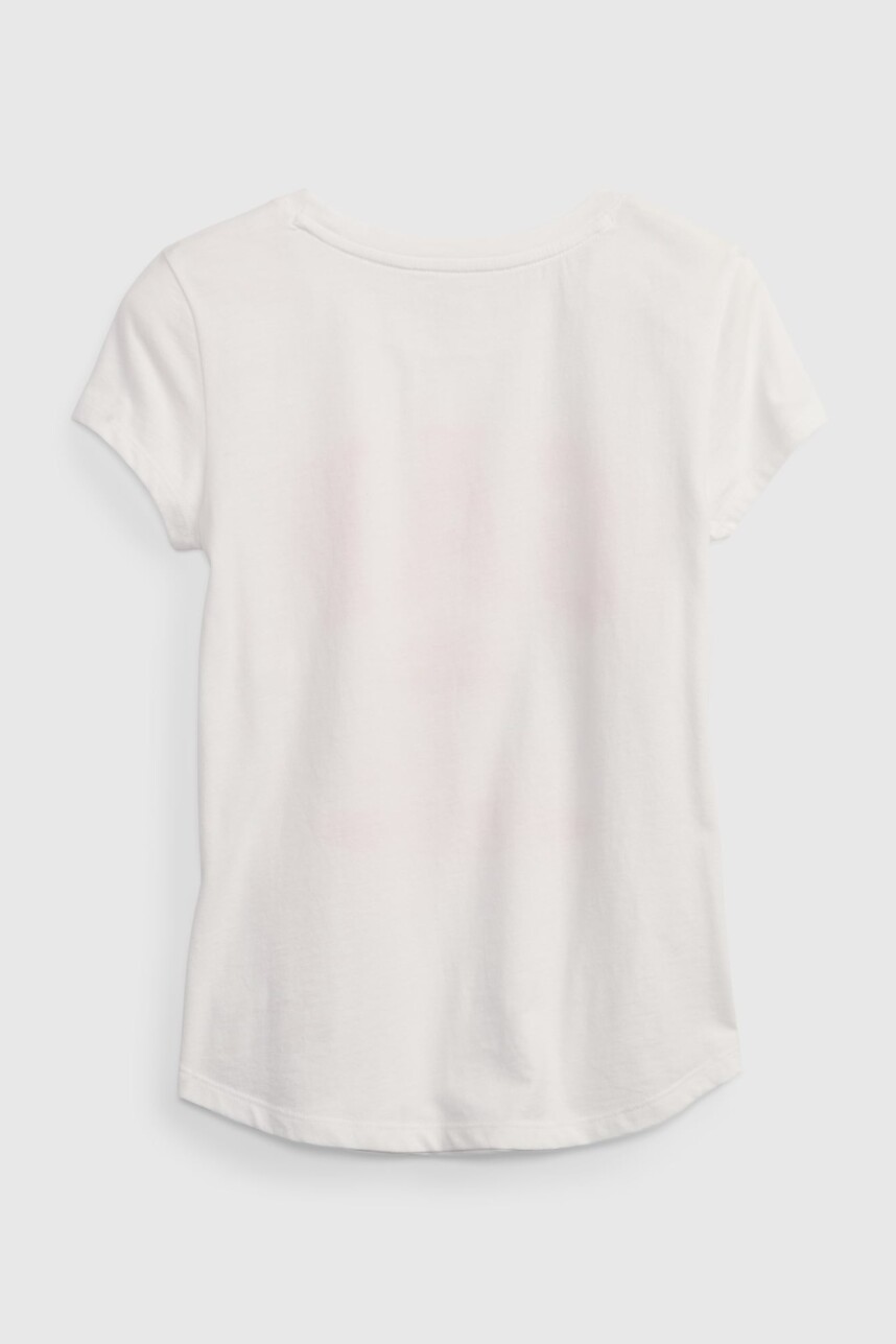 Remera Logo Gap Manga Corta Niña New Off White