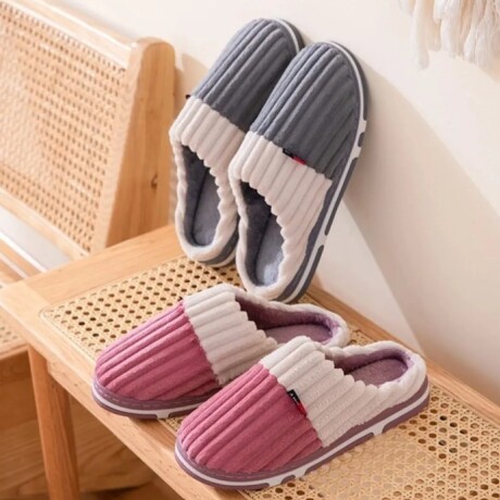 Pantufla de Felpa Super Abrigadas Antideslizante Unisex Gris