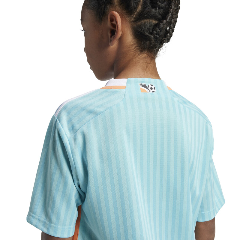 Camiseta Infantil Adidas Inter Miami Verde menta - Blanco