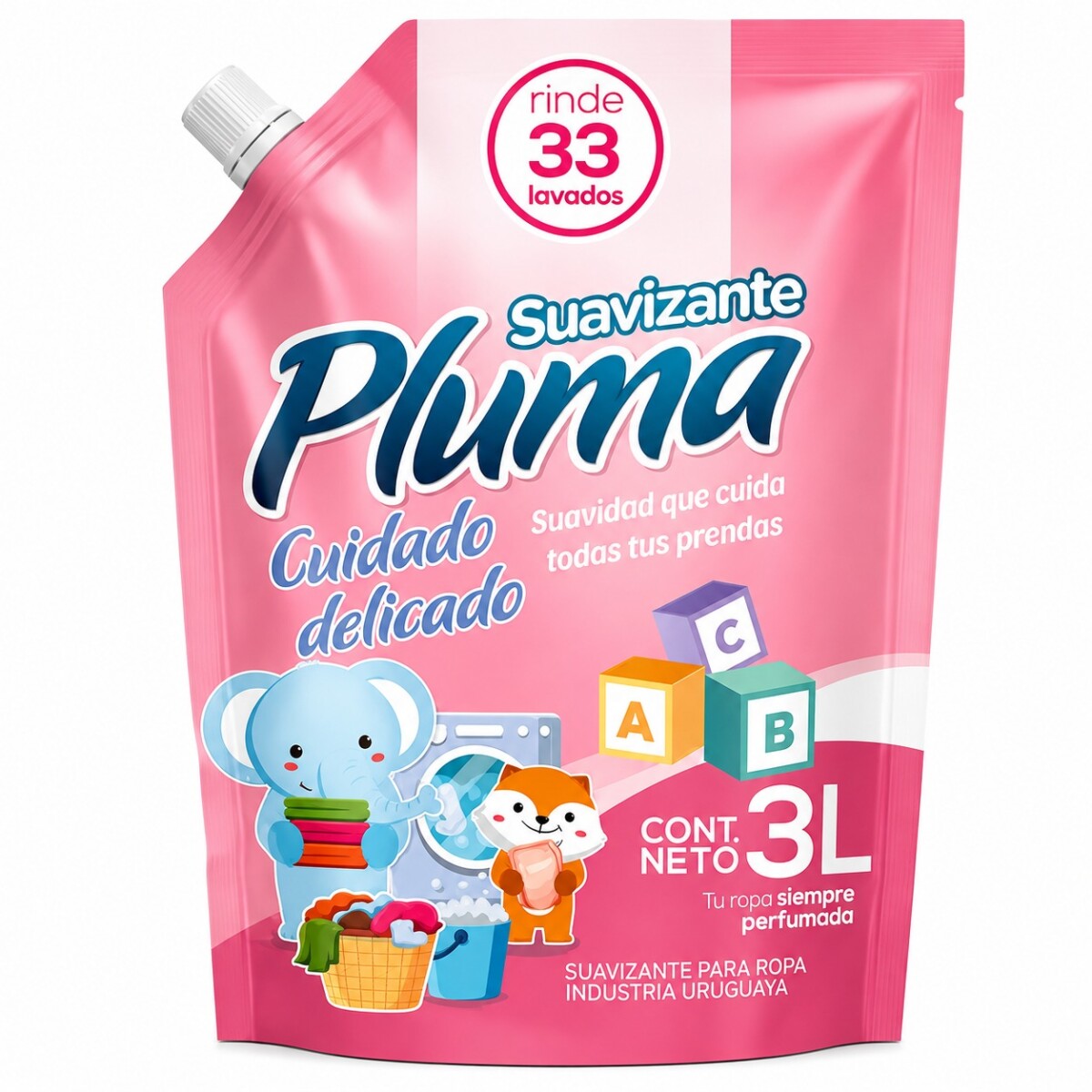SUAVIZANTE PLUMA CUIDADO DELICADO DOYPACK 3LTS 