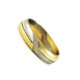 Par de alianzas de 4,5 mm de ancho en oro 18K dos tonos Par de alianzas de 4,5 mm de ancho en oro 18K dos tonos