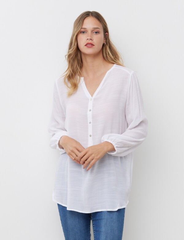 Blusa Botones BLANCO