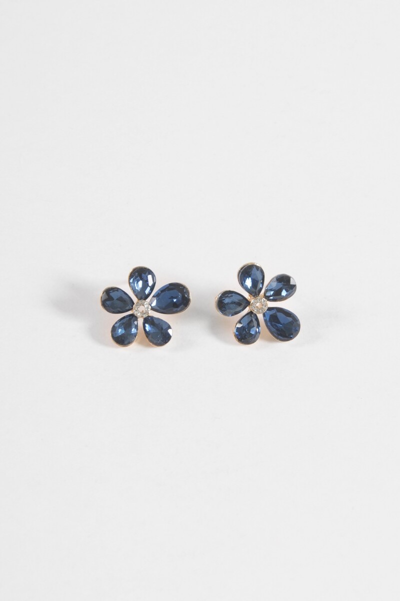 Caravanas pin flor azul