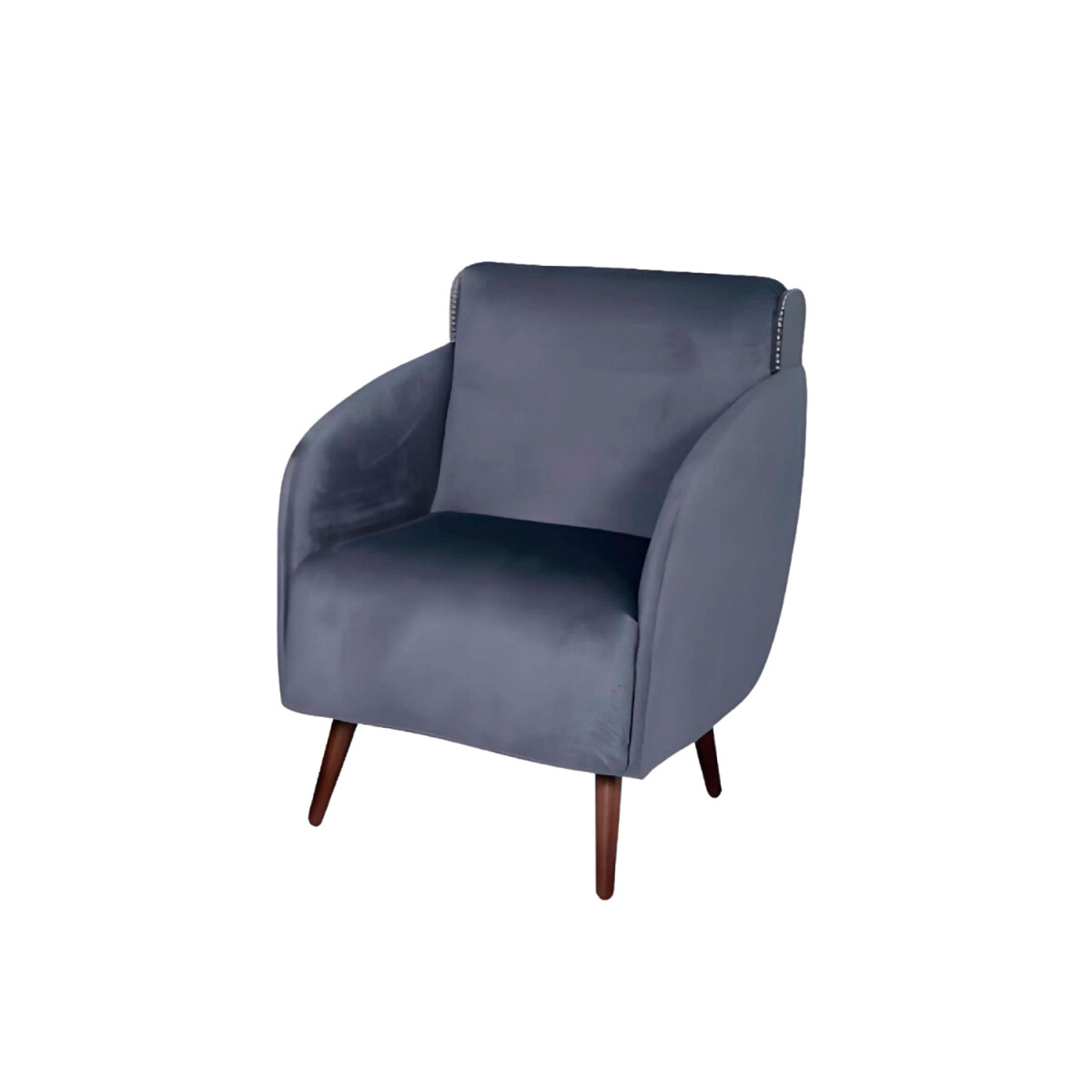 Sillón poltrona Lumax Kira nórdico 1 cuerpo de tela - Gris 