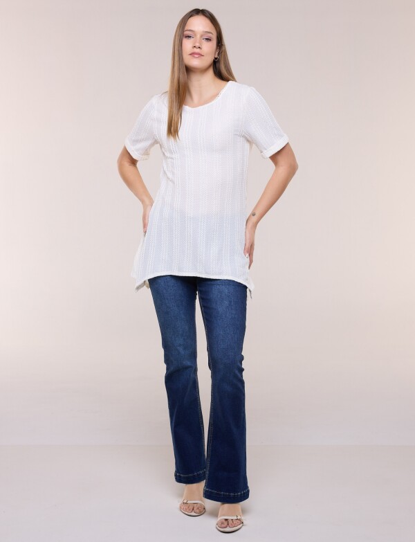 Blusa De Punto Labrado CRUDO
