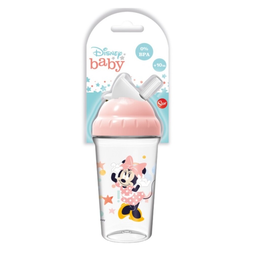 Vaso Con Sorbito Minnie Mouse x295 Ml VASO CON SORBITO MINNIE MOUSE X 295 ML