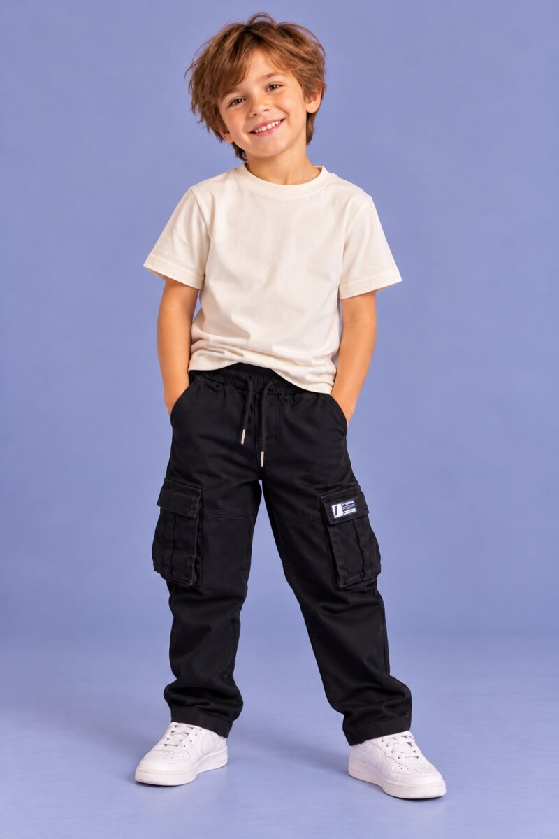 PANTALON N.SAILS 2316 CARGO - NEGRO 