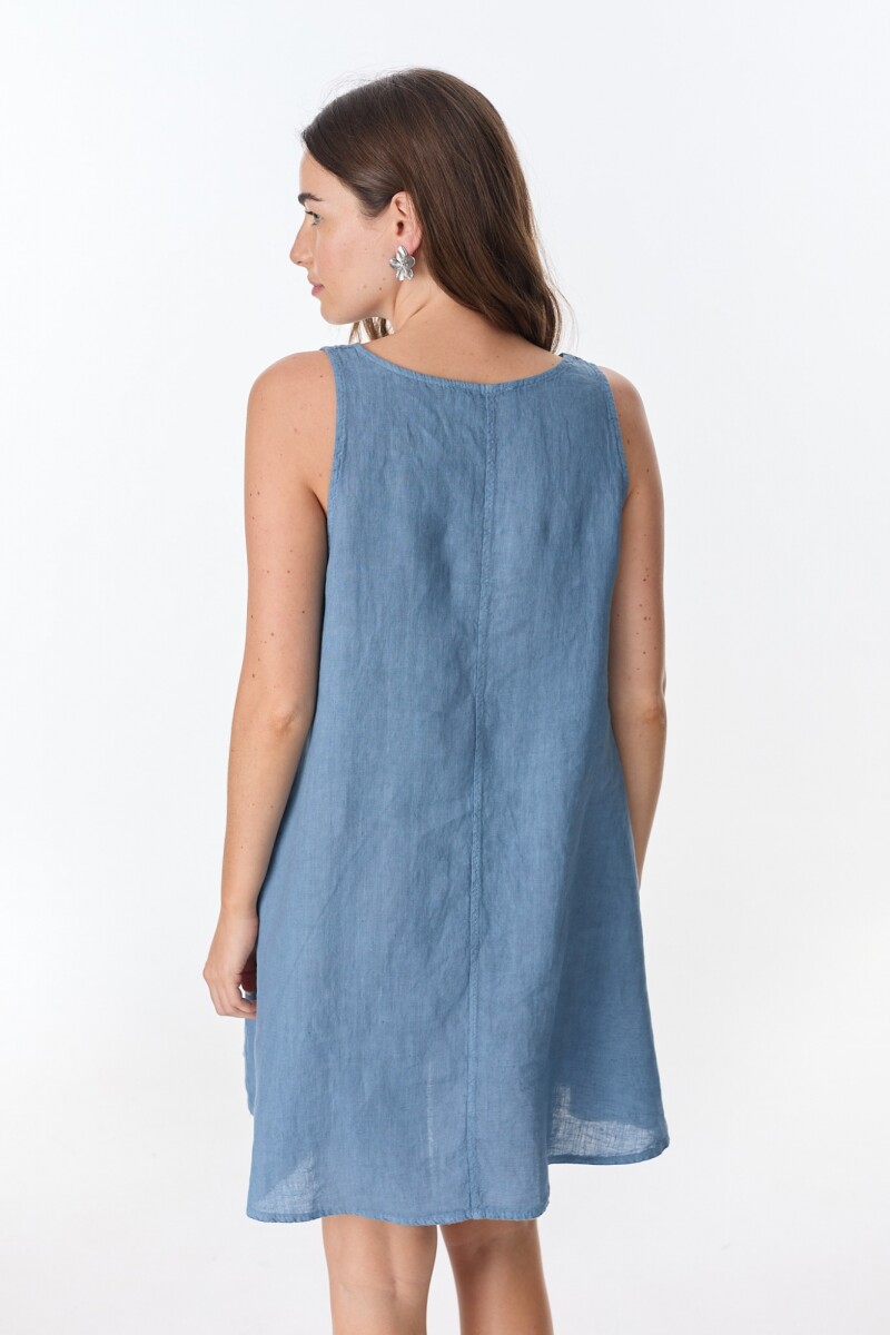 Vestido Diario Azul
