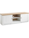 Mueble TV MARKSKEL blanco/roble Mueble TV MARKSKEL blanco/roble