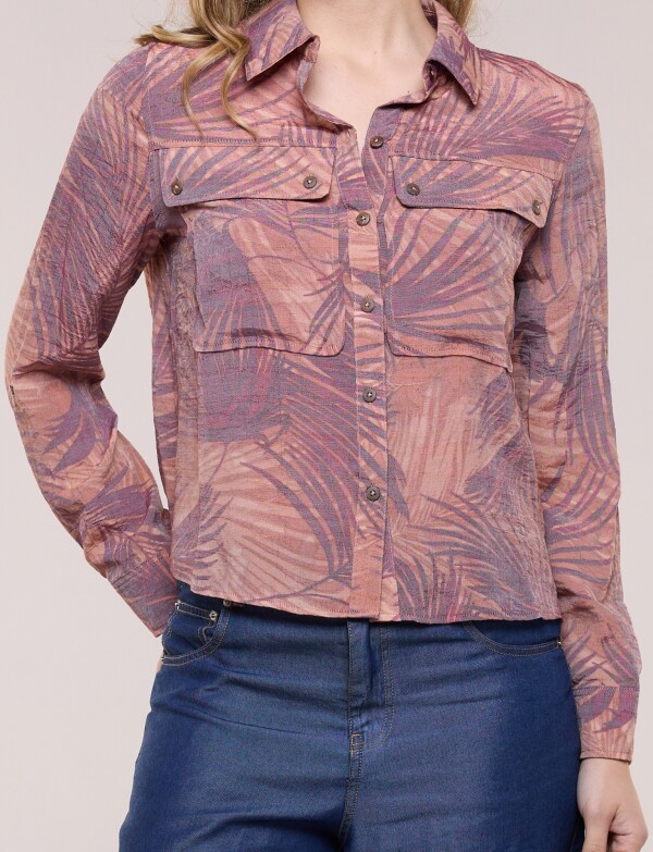 Camisa Liviana Ruedo Asimétrico TOSTADO/MULTI