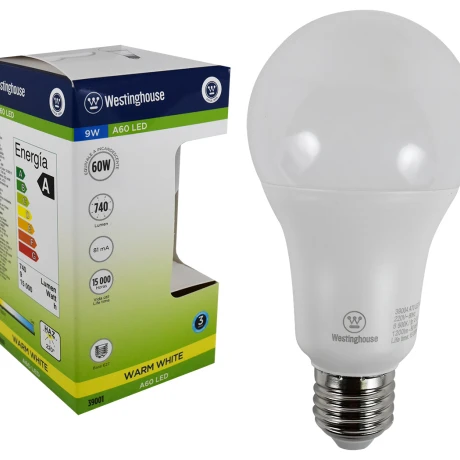LAMPARA LED WESTINGHOUSE 9 W E27 A60 CALIDA LAMPARA LED WESTINGHOUSE 9 W E27 A60 CALIDA