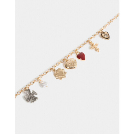 Pulseras Flexibles Con corazón Dorado