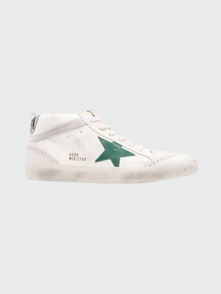 Golden Goose-MID STAR NAPPA UPPER LEATHER TOE STAR Blanco