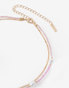 Collares Cortos Strass Collar Multicadena Dije Cangrejo - Dorado