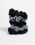 Skunzies Set por 5 Set De Scrunchies Monocromático - Azul Marino