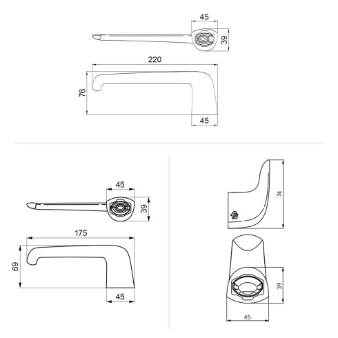 SET DE ACCESORIO BAÑO LINEA EPUYEN COLOR GRIS SATINADO GRIS-BRUSHED NICKEL